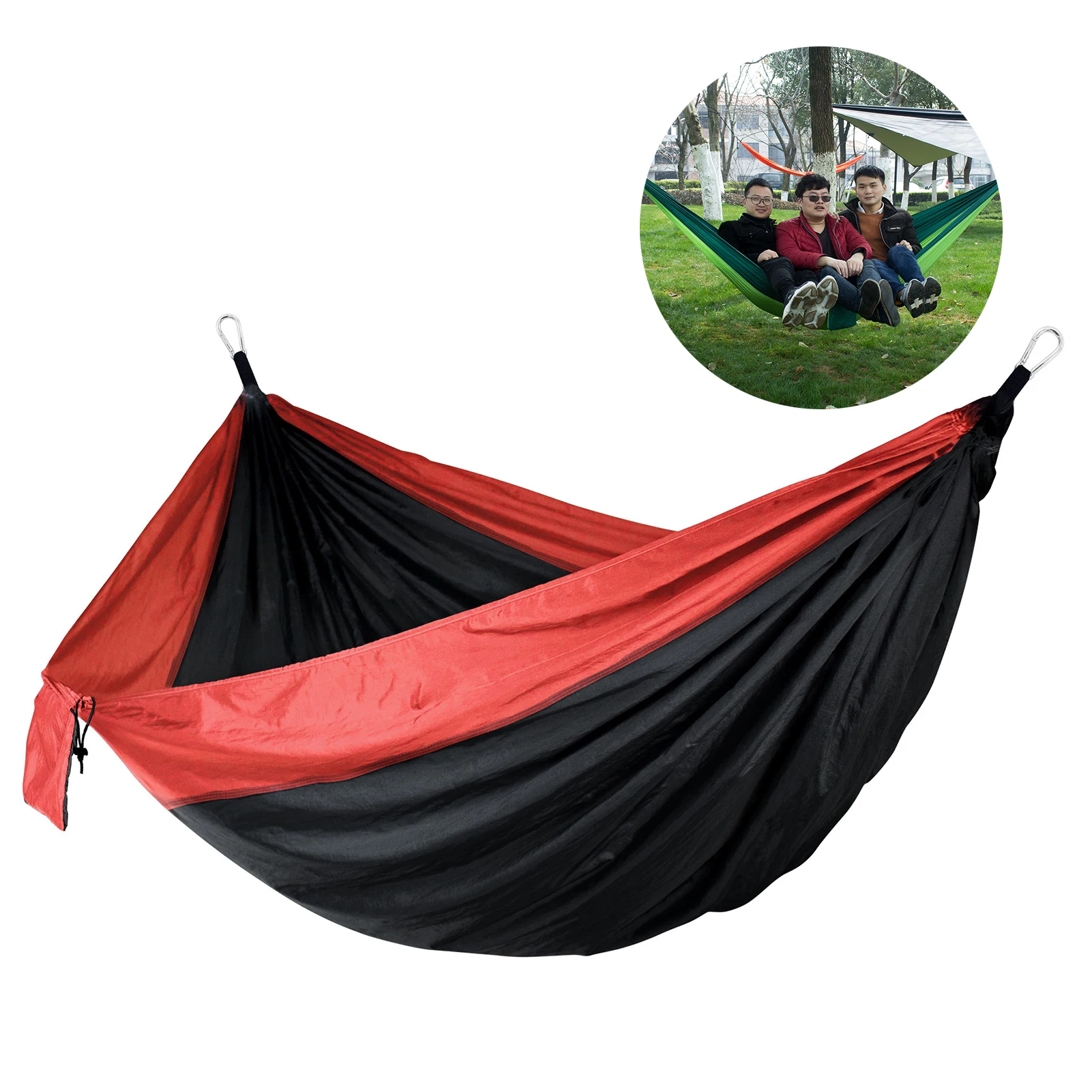 

Portable Double Person Thickened Large Camping Hammock With Tree Straps Outdoor Sports Nylon Hiking Wear Resistant Easy Install