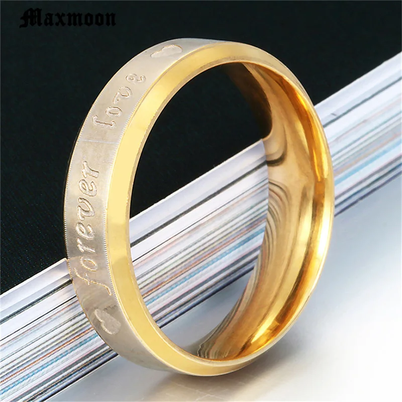 Maxmoon романтическое кольцо для влюбленных Свадебные обручальные кольца из