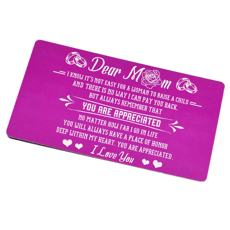 Персонализированный металлический кошелек вставка для карт лазерная гравировка