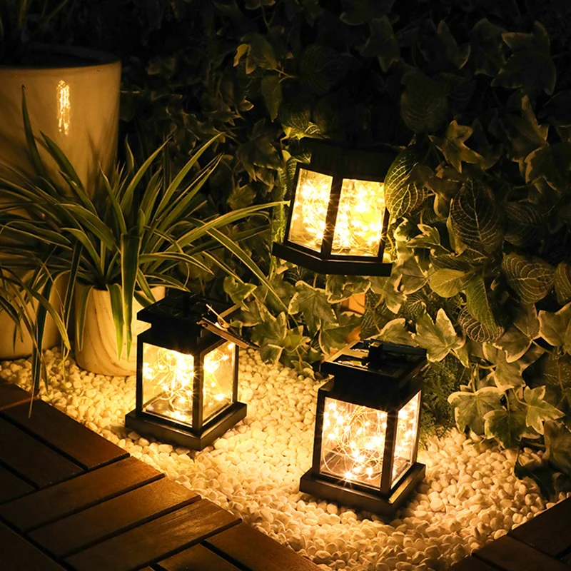 

Led Solar Landscape Lamp Christmas Star Copper Wire Decorative Lantern Outdoor Garden Courtyard Hanging Light Solar Candle Light