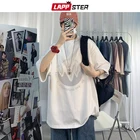 Футболка LAPPSTER мужская с графическим надписью, уличная одежда в стиле Харадзюку, корейская мода, винтажная рубашка в стиле хип-хоп, лето 2022