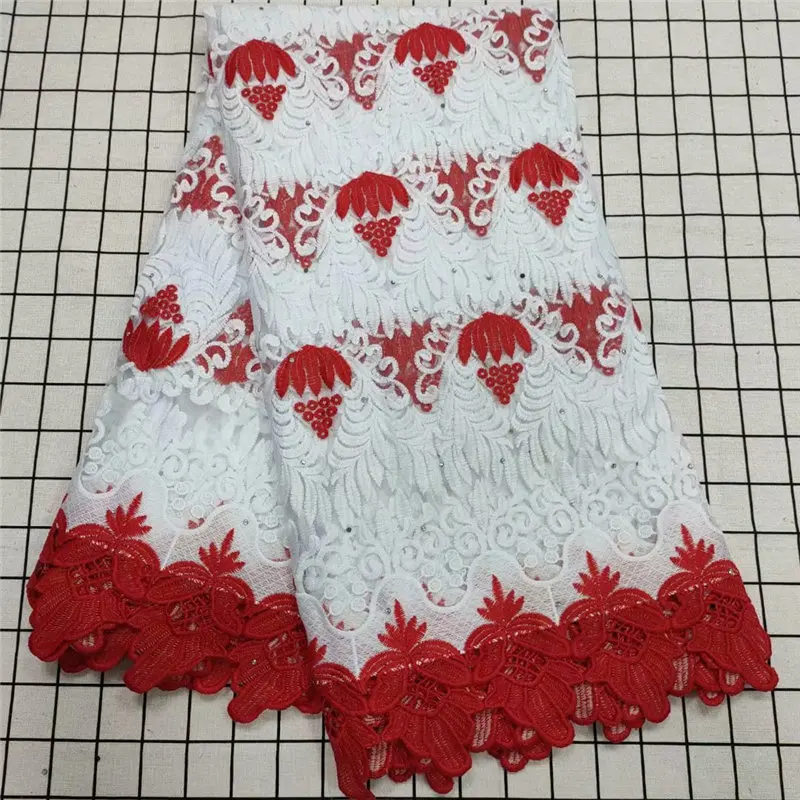 

New arrival African Lace Fabrics High Quality 2021 Rose France Cord Lace Guipure Lace Fabric For Nigerian Stones Lace Fabric