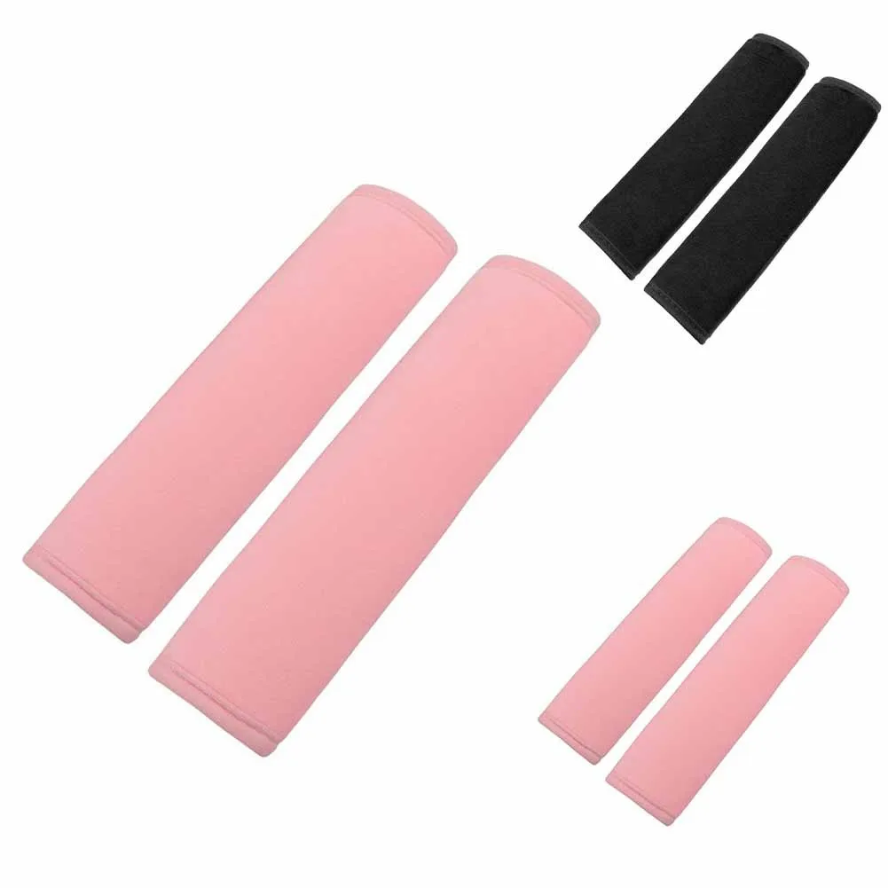 

2pcs Soft Car Safety Seat Belt Covers Shoulder Protection Pad Padding Black Pink Plush Accessories For Car Seat Belt Parts