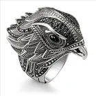Кольцо в стиле ретро с орлом мужское модное креативное кольцо в виде старой тайской серебряной птицы