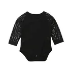 Детское хлопковое боди с длинным рукавом и круглым вырезом