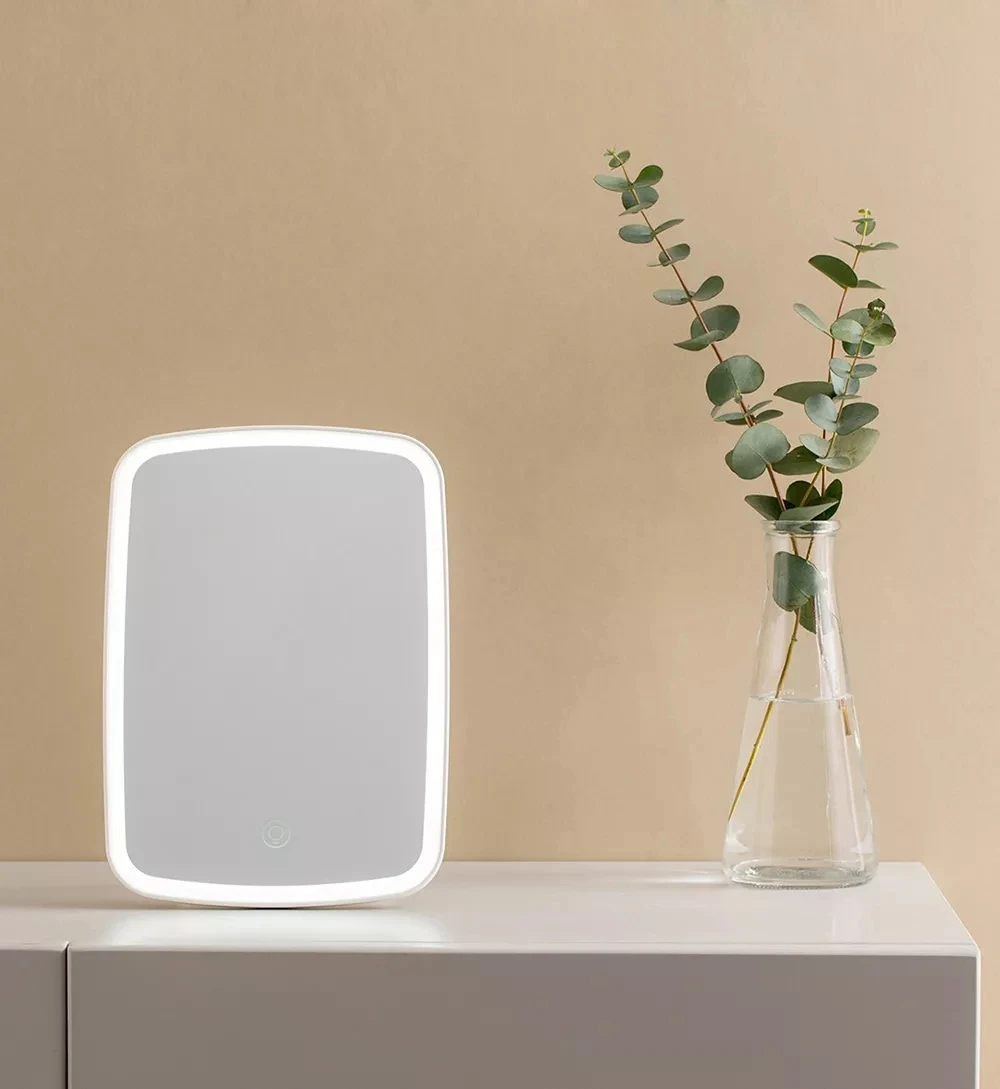 Xiaomi Mijia, интеллектуальное портативное зеркало для макияжа, настольный светодиодный светильник, портативный складной светильник, зеркало для общежития, Настольный