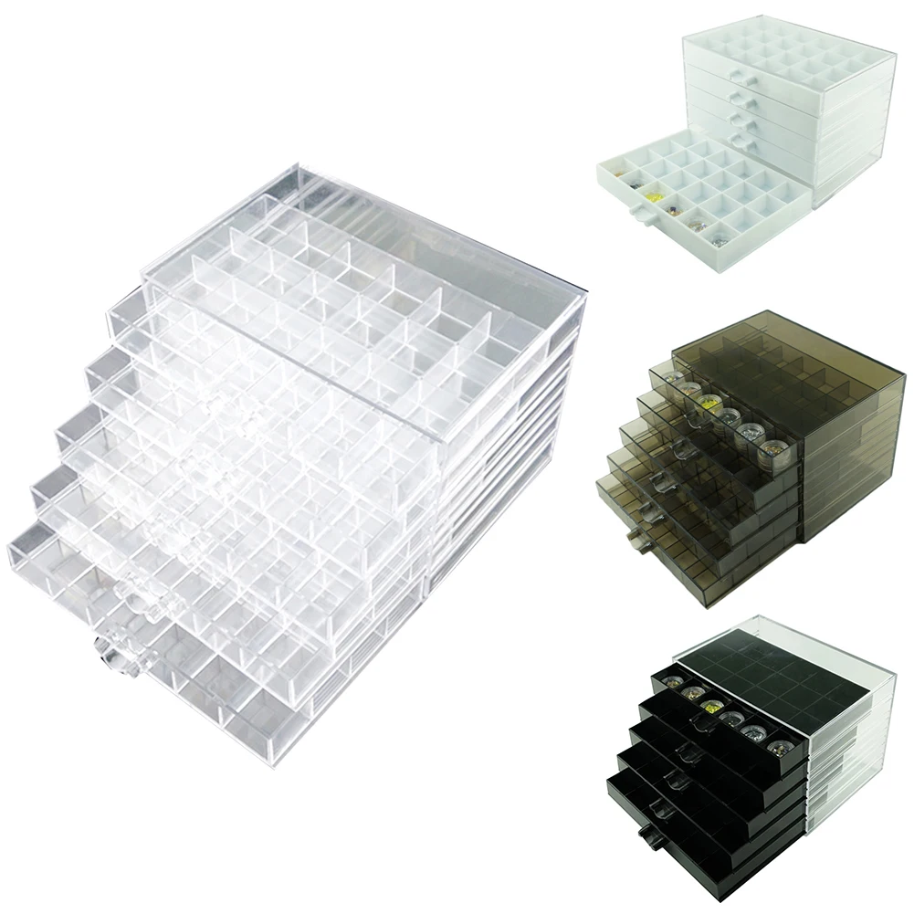 Роскошный прозрачный 120 Маникюр для ногтей сетка Искусство Стразы бусины Коробка