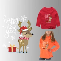 lovely christmas deer patches for clothing diy appliqued a level washable iron on heat transfer clothes sticker merry christmas
