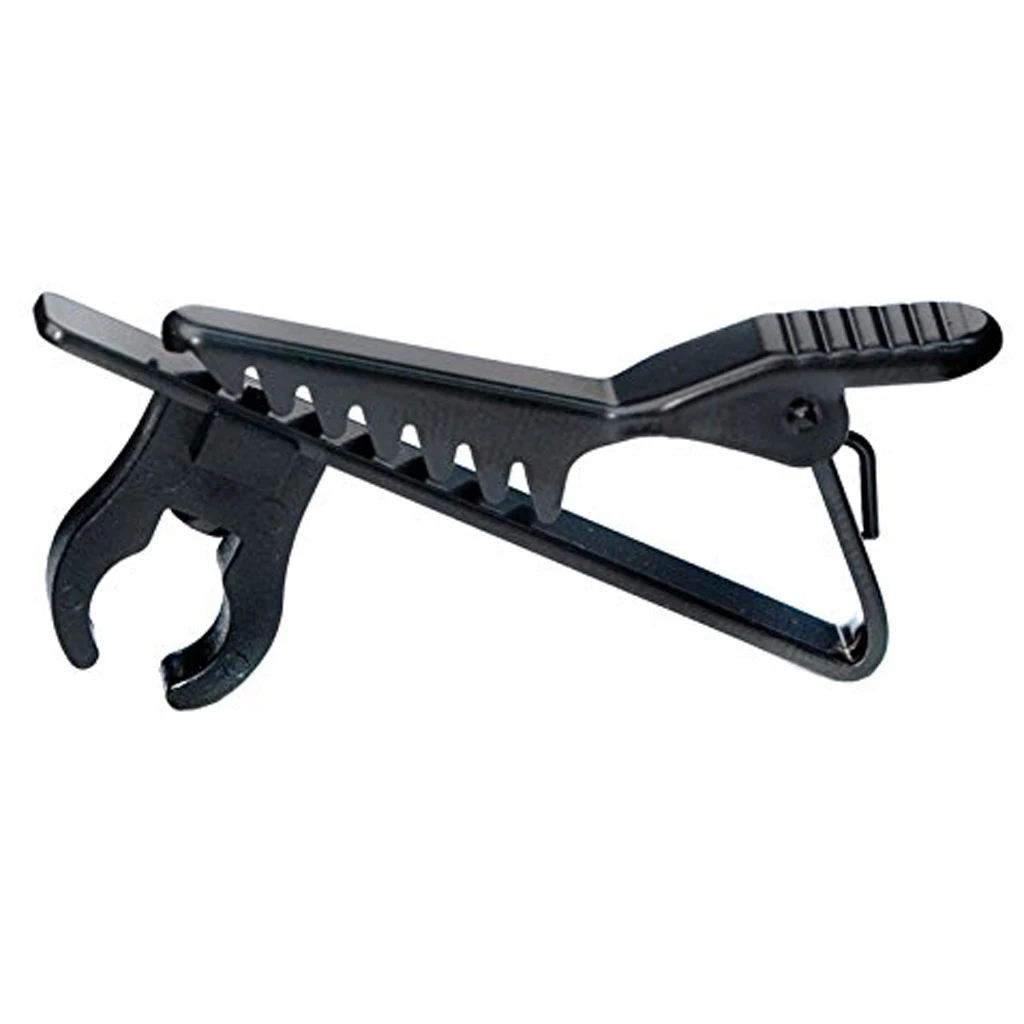 Черный металлический держатель с зажимом под крокодила для мини 6 мм петличный