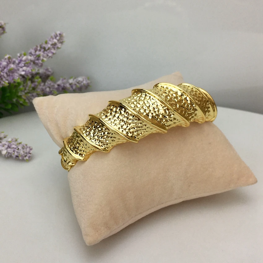 Yuminglai 24K Дубаи Золотые Ювелирные серьги с браслетом наборы для женщин