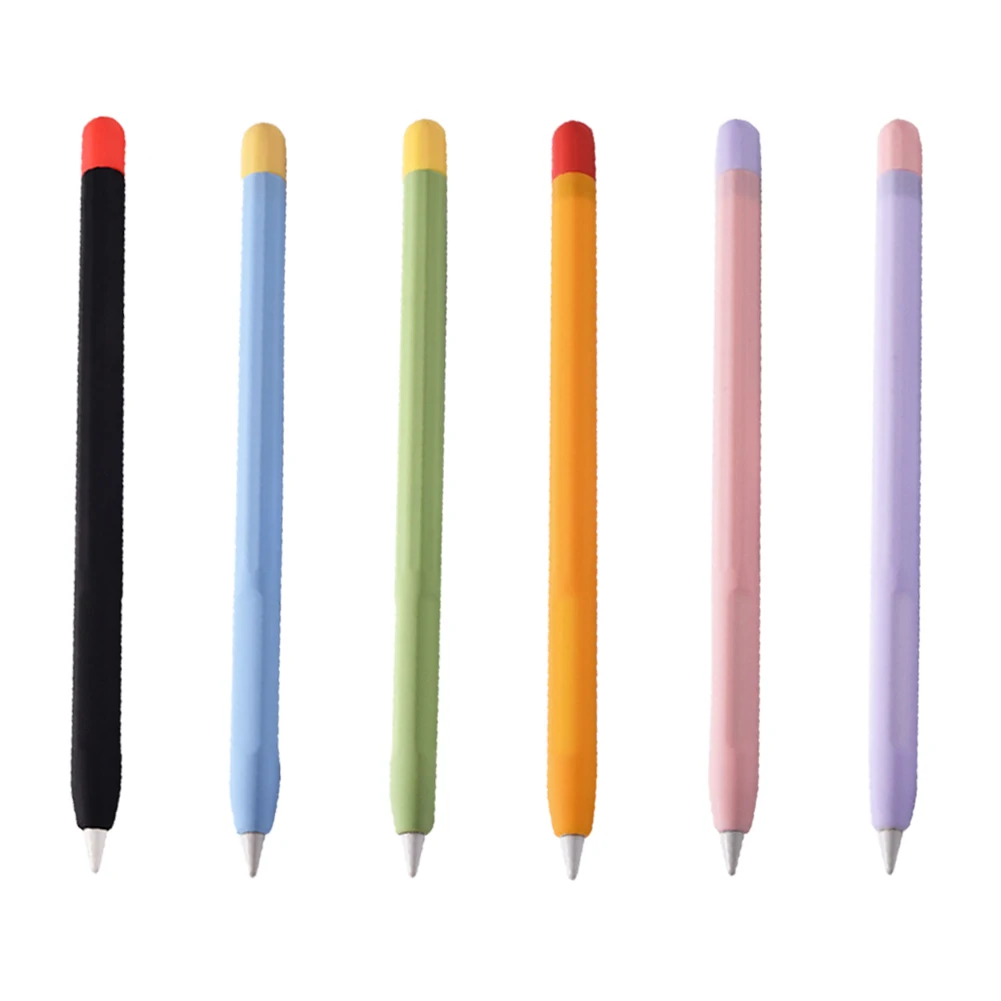 Silicone Case for Apple Pencil 1st Generation Protective Skin Sleeve with 2 Cap Covers Stylus Accessories