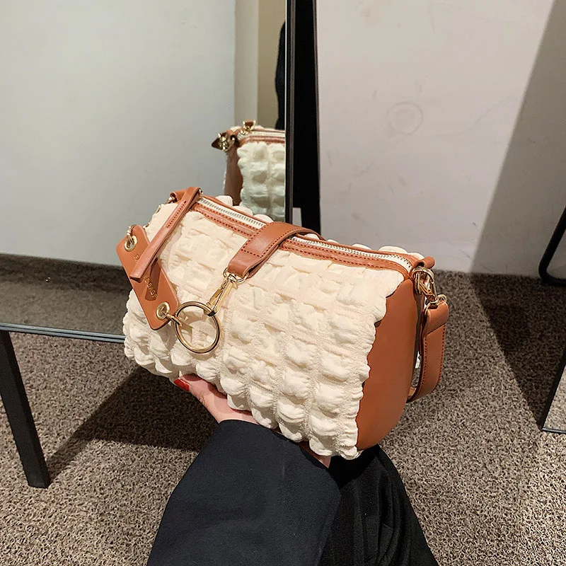 

Luxury Women's Large Bag 2021 New Fashion Armpit Bag Retro Single Shoulder Oblique Span Women's Purse Wrinkled Small Square Bag
