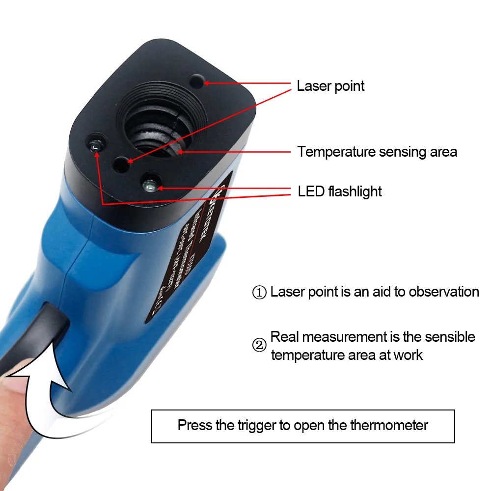 

Digital Infrared Thermometer Single/Double laser Non-Contact Temperature Meter Pyrometer -50~400/550/750/1100/1300/1600