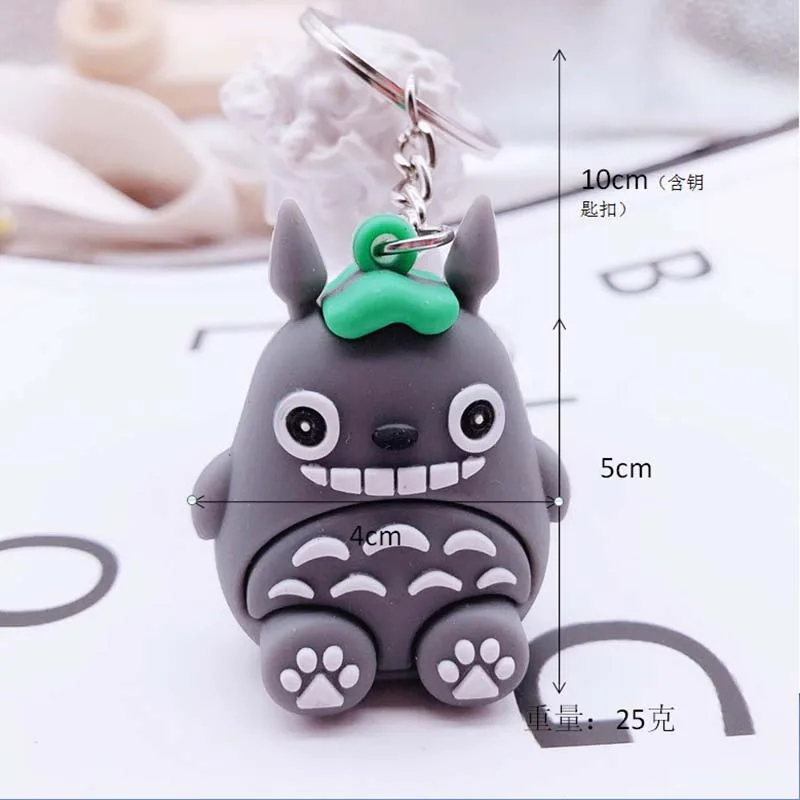 

Fashion Keychains Cute Kawaii Kitten Cat Key Chain Ring Anime Totoro Keychain Creative Trinket Charm Women Girl Kids Keyring