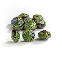 215pcs special shape handmade ceramic beads porcelain flower pendants handmade materials accessories xn246
