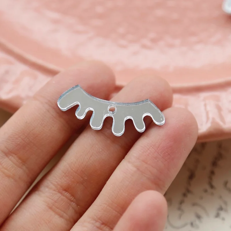 

CHEEEKY Asymmetrical Eyes Cute Mirror Pendant Japanese Earrings Homemade Handmade DIY Accessories Kit