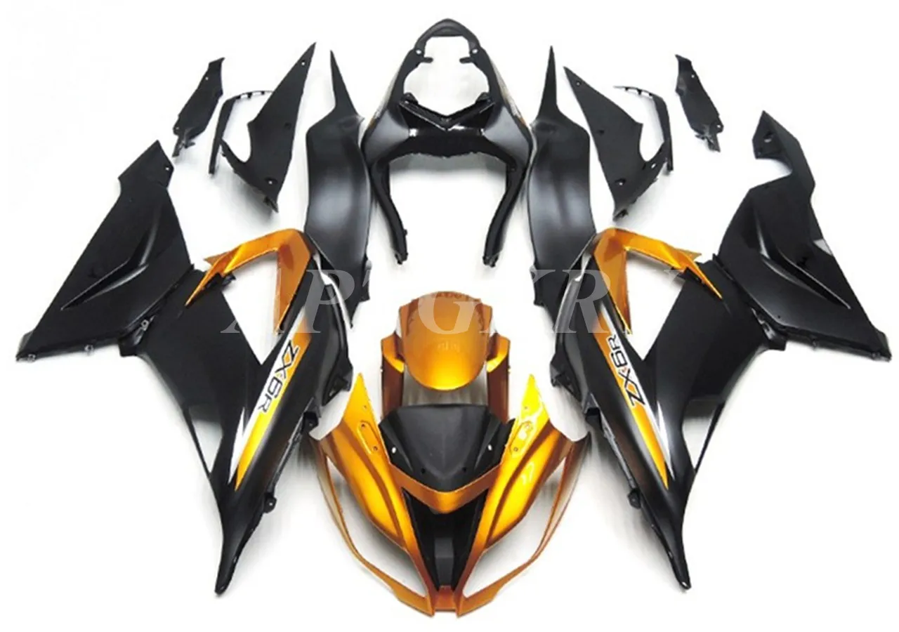 

Новый комплект обтекателей из АБС-пластика для мотоцикла, подходит для Kawasaki Ninja ZX6R 636, ZX-6R, 2013, 2014, 2015, 2016, 2017, 2018, черного и золотого цвета