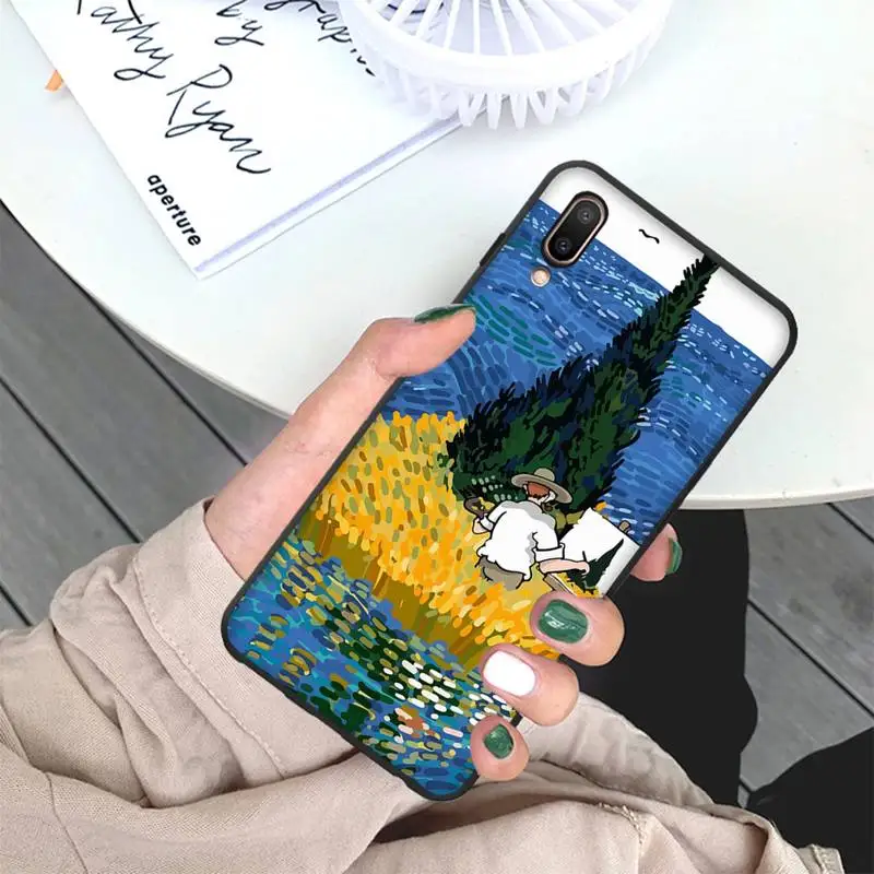 

Van Gogh oil Art Painting Phone Case for Vivo Y91C Y11 17 19 17 67 81 Oppo A9 2020 Realme c3