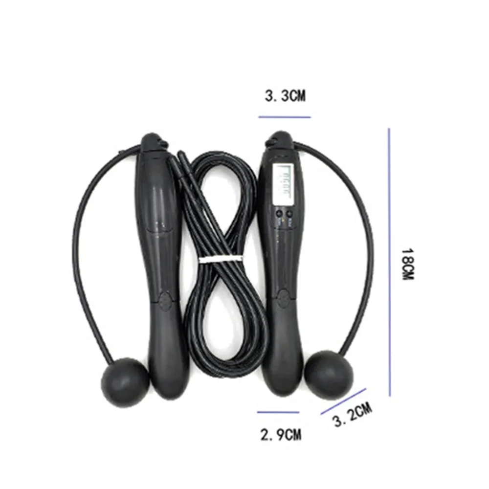 

Intelligent Electronic Counting Jumping Ropes Sport Training Skipping Rope Skipping Rope Outdoor Indoor Skipping Rope (Black, wi