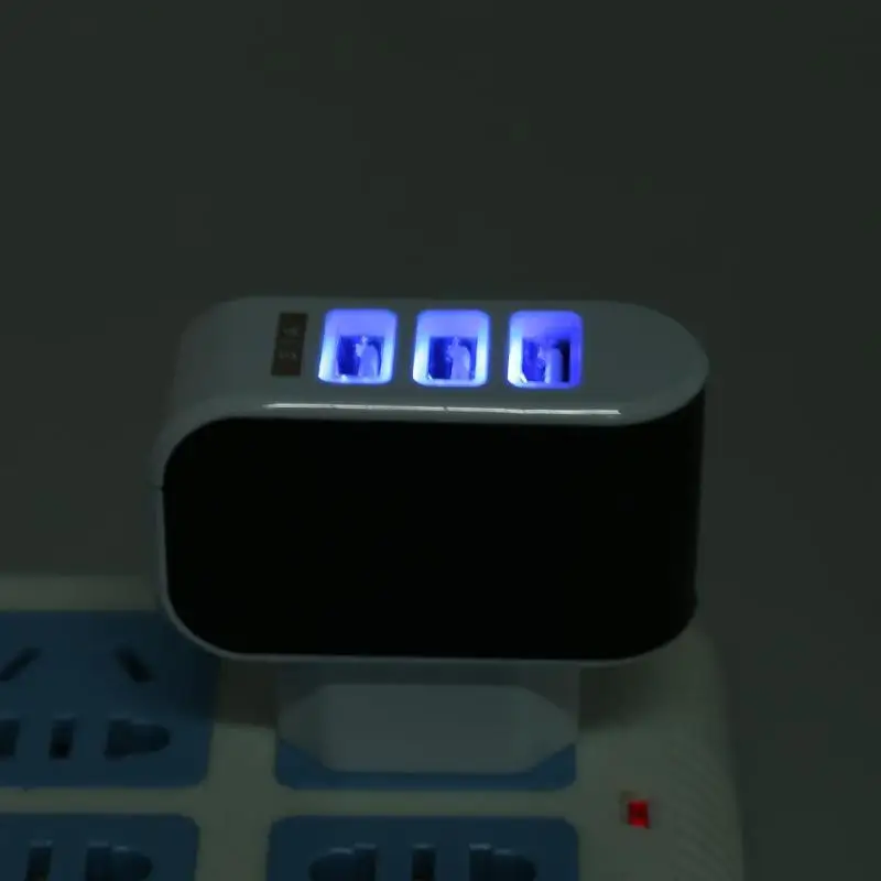 3 Порты и разъёмы s светодиодный USB Зарядное устройство ЕС штекер адаптера