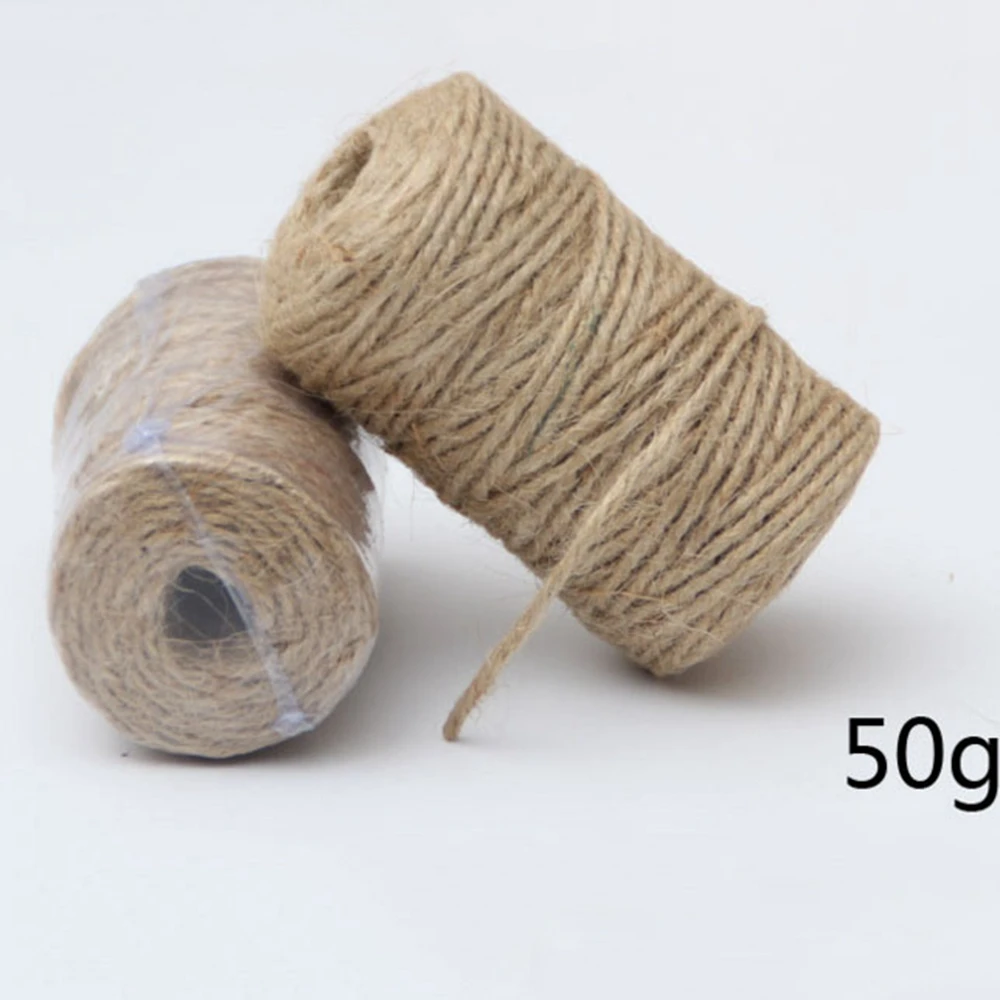 Лента из мешковины натуральный джутовый шпагат для рукоделия деревенская