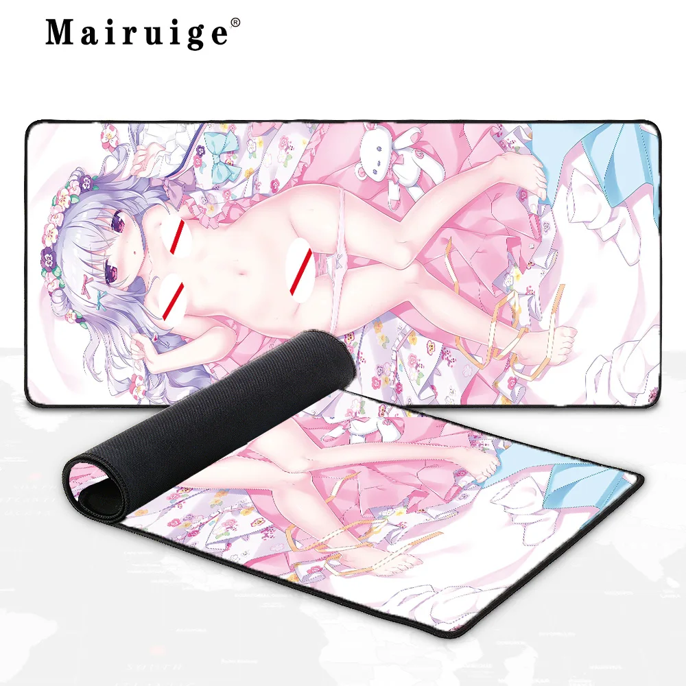 hot sexy girl anime mouse pad large mouse pad xxl rubber pc laptop gamer speed mouse pad seaming keyboard mat sexy gaming desk free global shipping