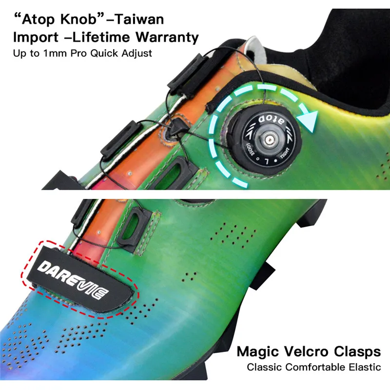 Online Baru Sepatu Bersepeda Mempesona Bunglon MTB Sepatu Bersepeda Light Pro Sepeda Gunung Sepatu SPD Reflektif Sepeda Profesional Sepatu