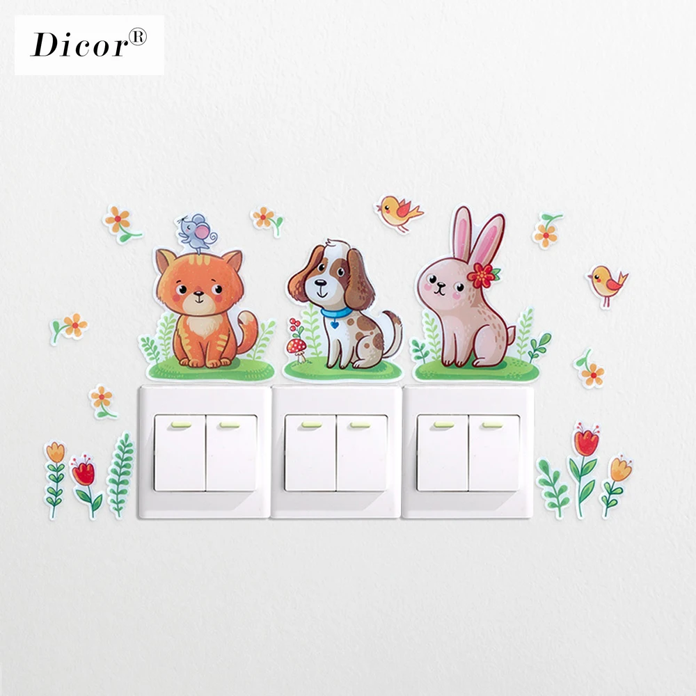 3D животное Единорог Фламинго чехол мультяшный декор комнаты настенный