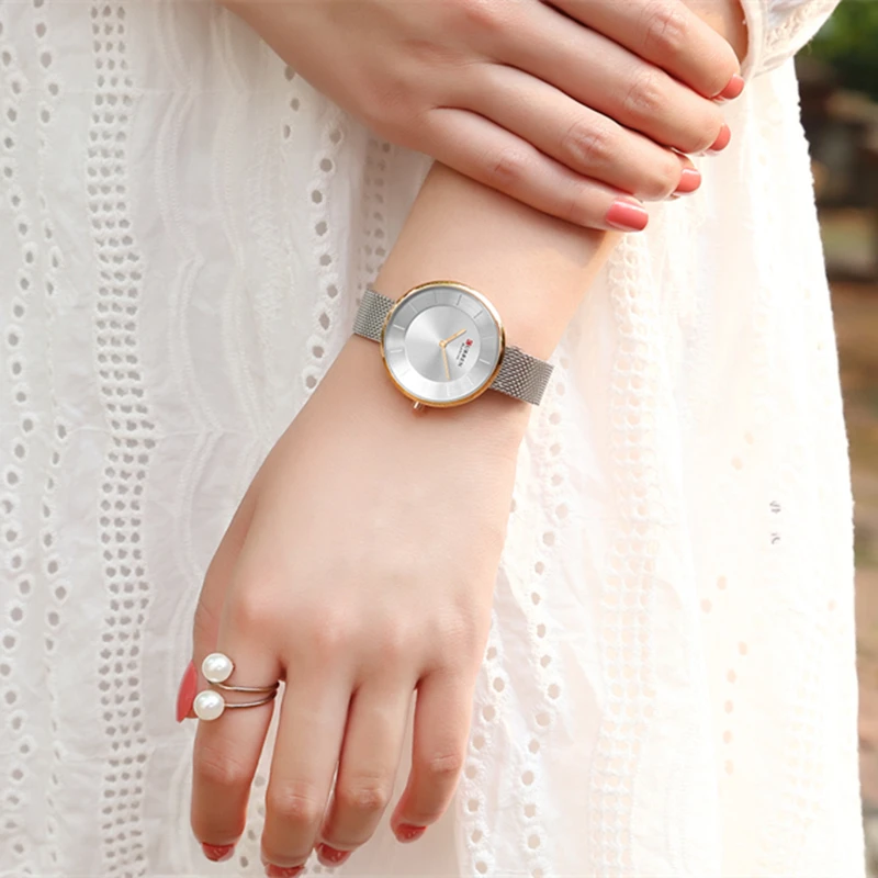 

Luxury Women Steel Mesh Watch Simple Classic Wristwatch Fashion Casual Quartz Women's Bracelet Watches Relogio Masculino