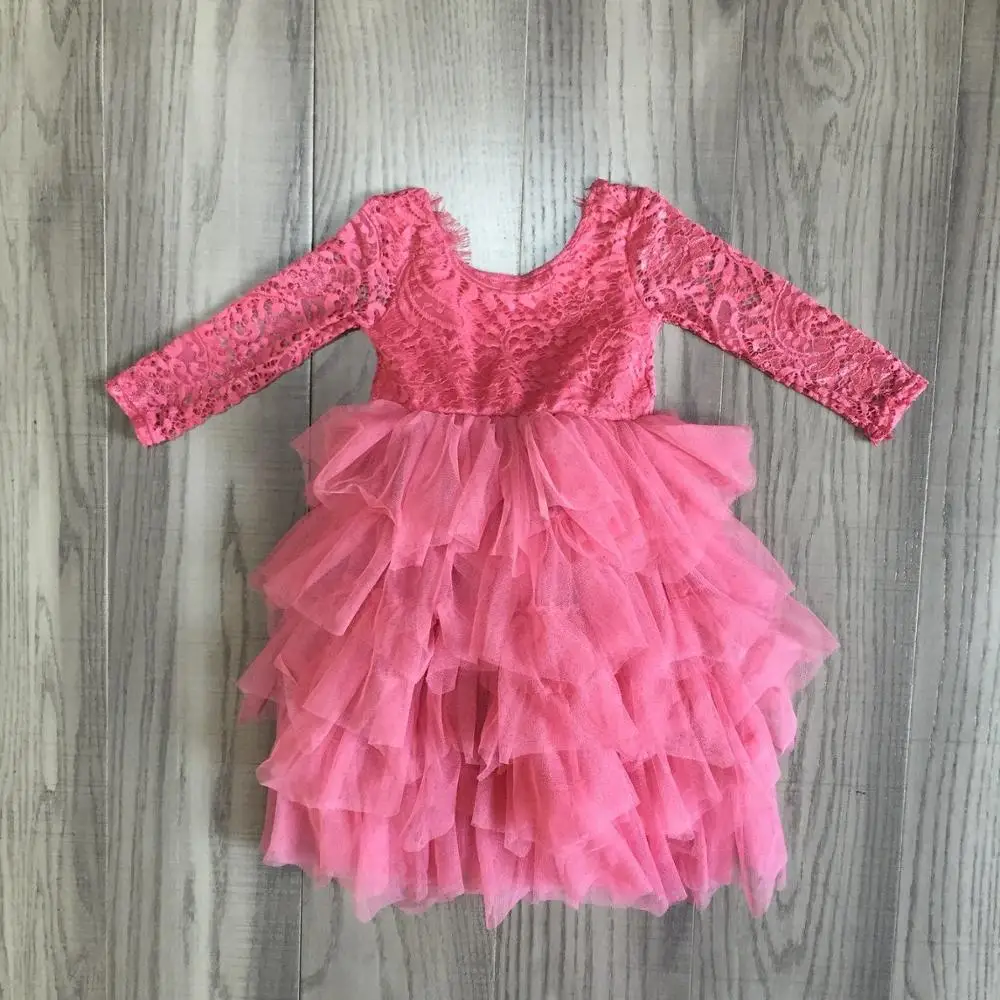 Новое поступление блестящее темно розовое великолепное Тюлевое платье пачка