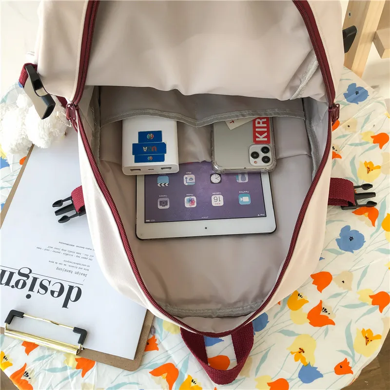 

EnoPella Women Waterproof Backpack Cute Kawaii Fashion BookBag Students College Nylon For Teenager School Bag Female Mochila