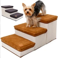 3 step pedal pet folding storage climbing ladder non slip large capacity thickened bottom plate dog stairs pet supplies