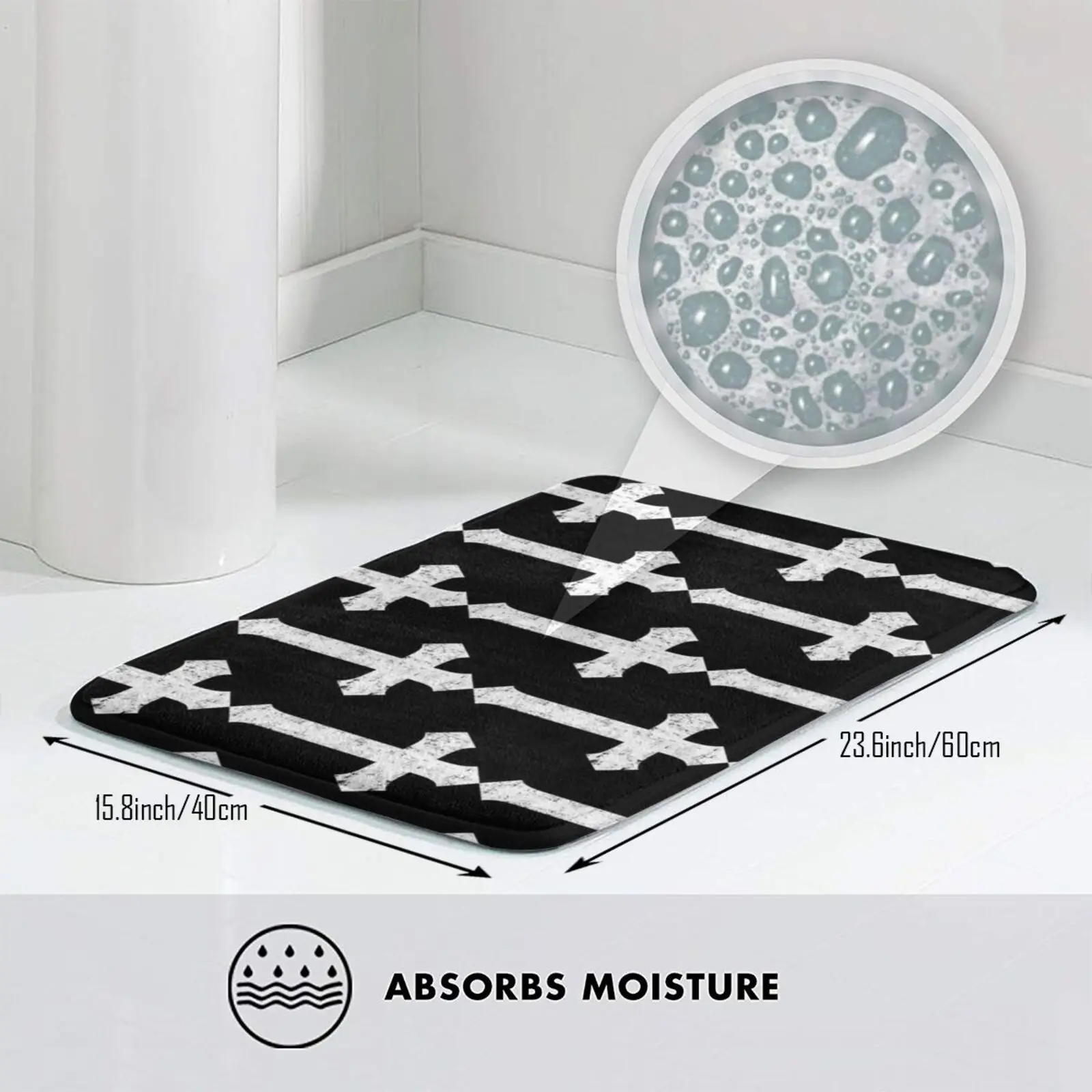 Перевёрнутый крест коврик ковер Противоскользящий для входной двери | Дом и сад