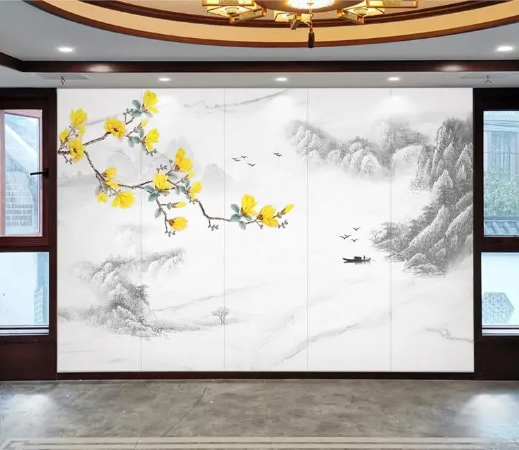 Пользовательские обои новый китайский художественный пейзаж Мраморная Магнолия