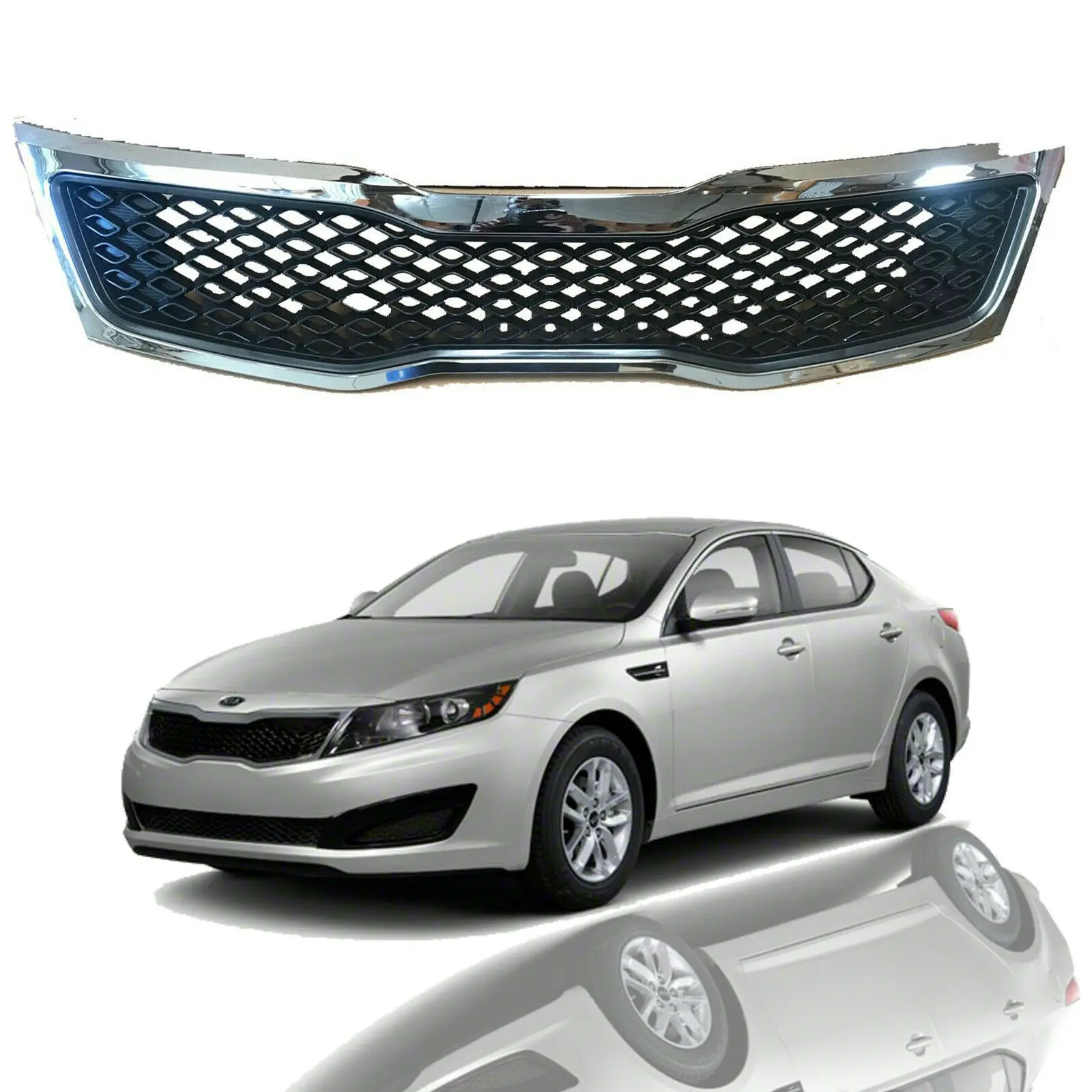 

For 2011 2012 2013 Kia Optima LX EX Front Chrome Bumper Replacement Grille