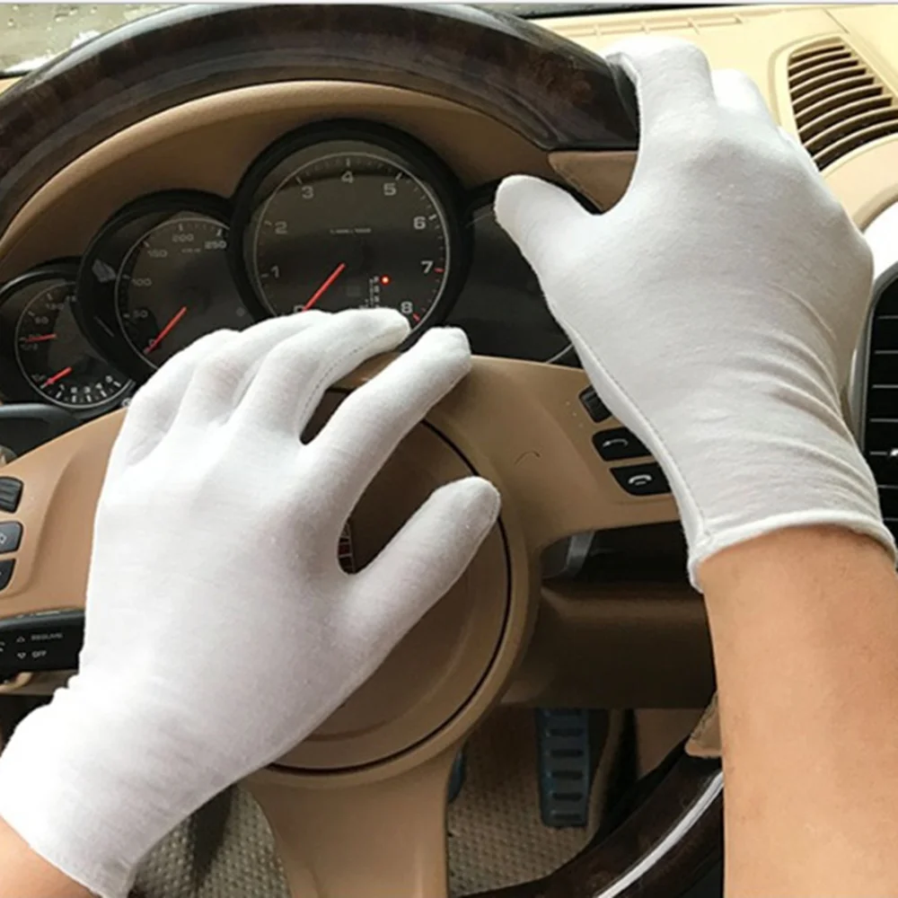 

White Cotton Working Gloves Labor Protection Cotton A-grade Protective Gloves Kitchen Garden Tools