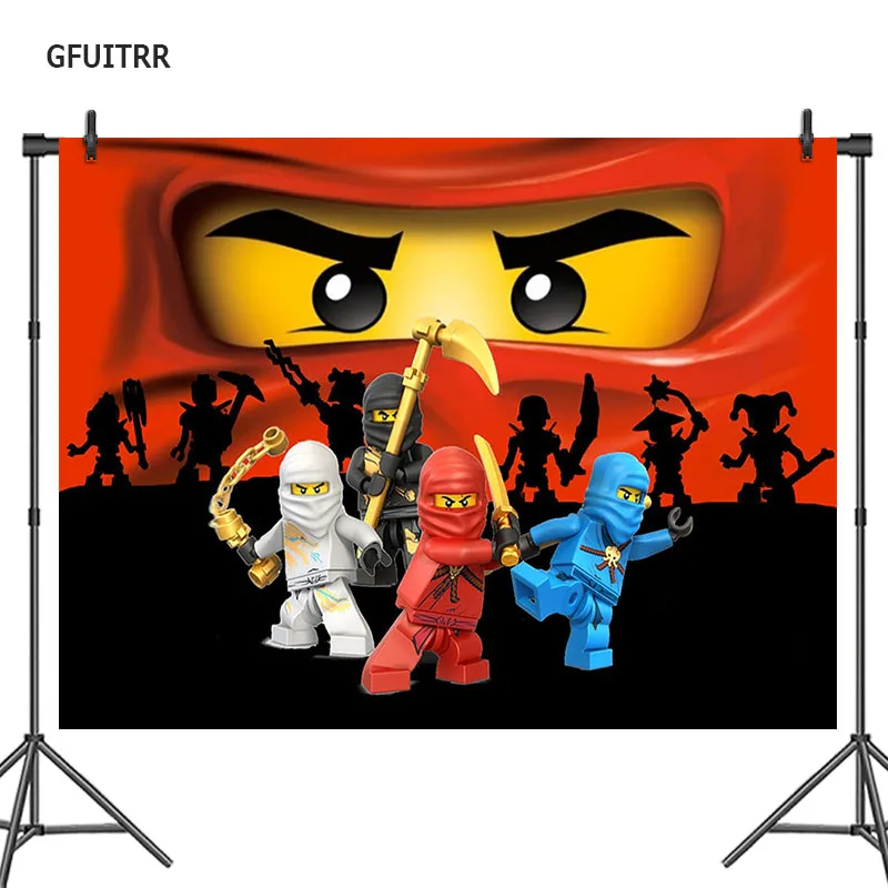 GFUITRR Ninjago фотография фон для мальчиков день рождения фото 7x5 футов виниловый стенд