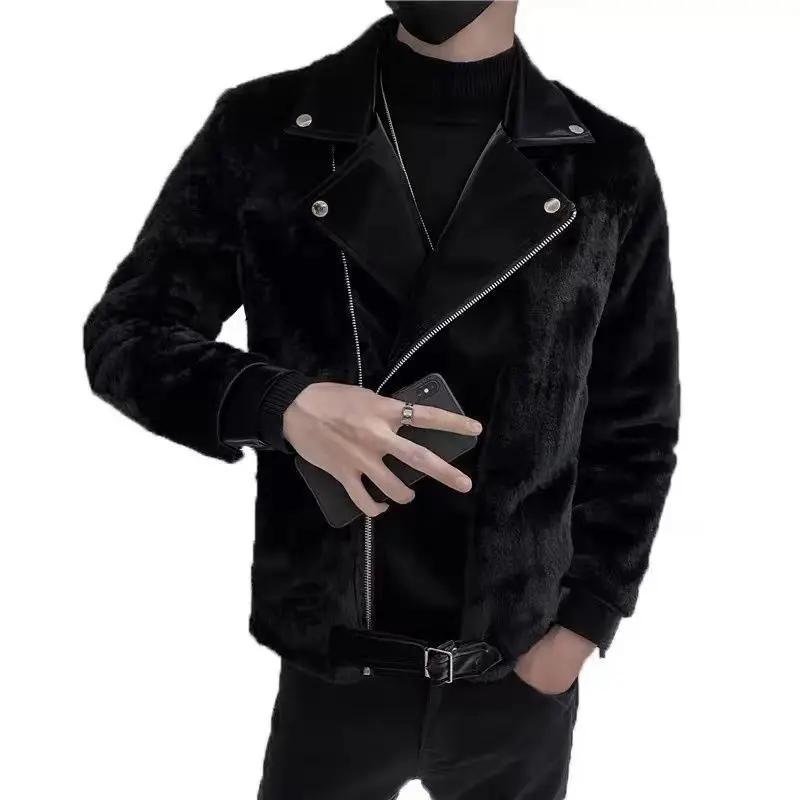 

Men 's Cotton Clothes Winter Korean Style Youth Stitching Thickening Warm Social Guy Jacket