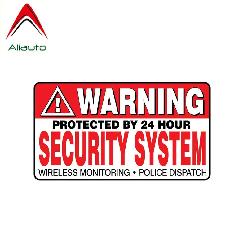 Aliauto Предупреждение автомобиля Стикеры Творческий защищены охрана 24 часа в сутки