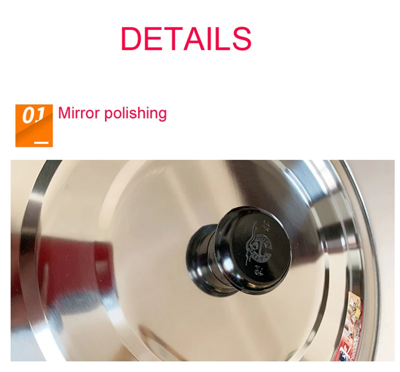 Плоская крышка ВОК круглая стеклянная для сковороды из нержавеющей стали