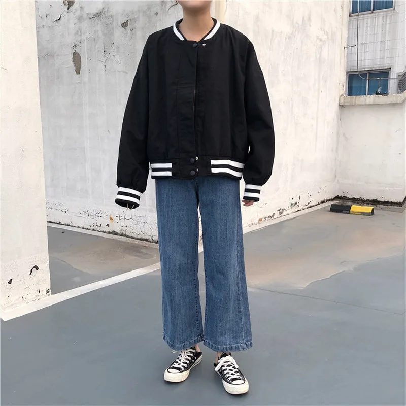 

Jackets Women Leisure Patchwork All-match Harajuku Womens Loose Hip Hop Couple Korean Style Clothing Zipper Pockets Ladies Chic