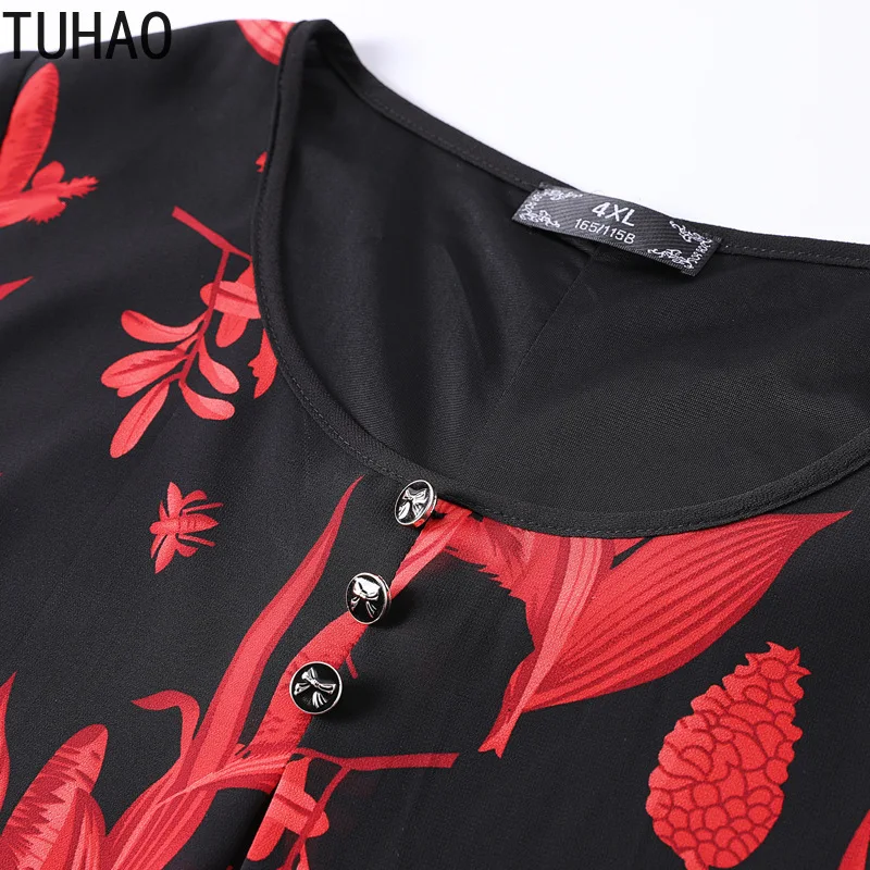 Женская блузка TUHAO летняя подиумная Элегантная с официальным дизайном для мам 10XL