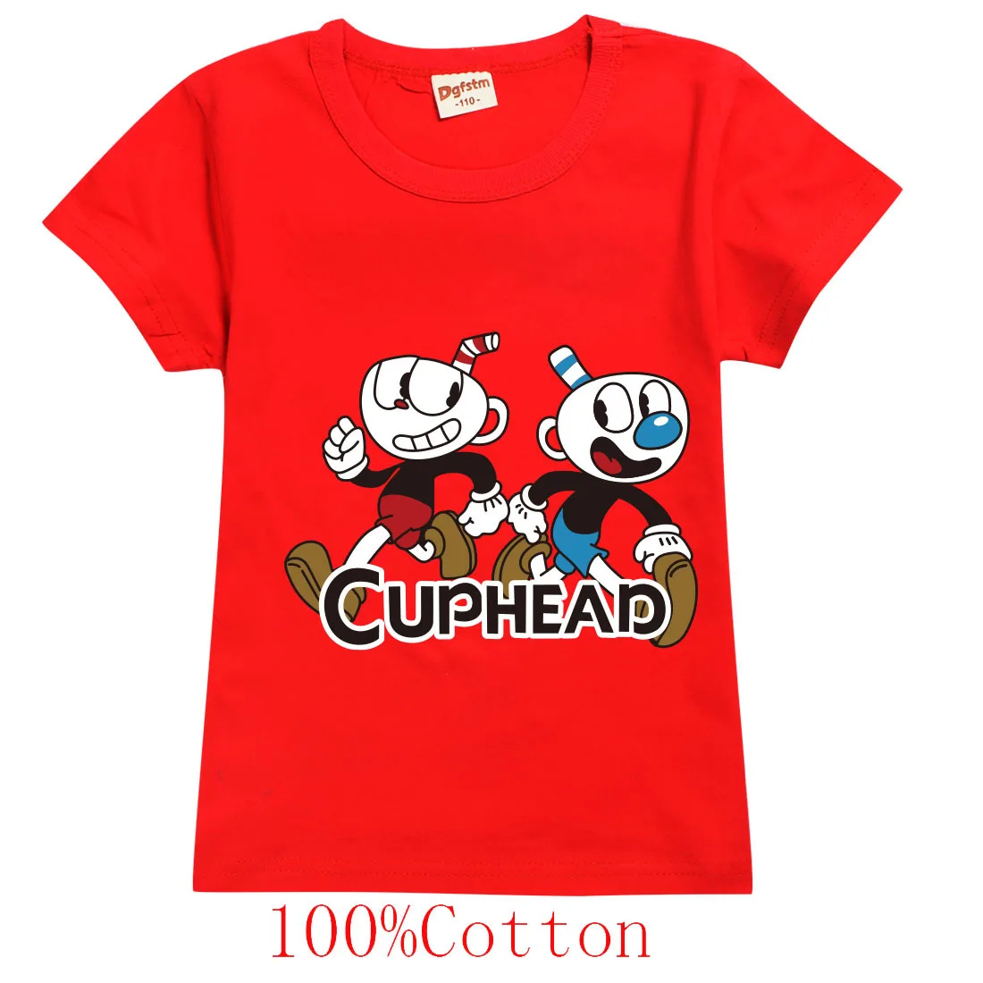 

Cuphead adventure boy clothes Short Cartoon baby boy tops kids girls 8 to 12 boys t shirts birthday tshirt graphic tee