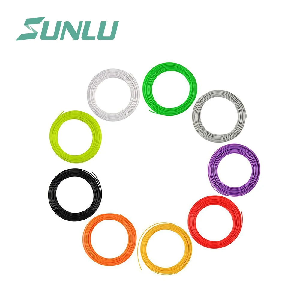 SUNLU 1 75 мм PLA нить для 3D ручек допуск +/ 0 02 5 м карандаш печатный материал