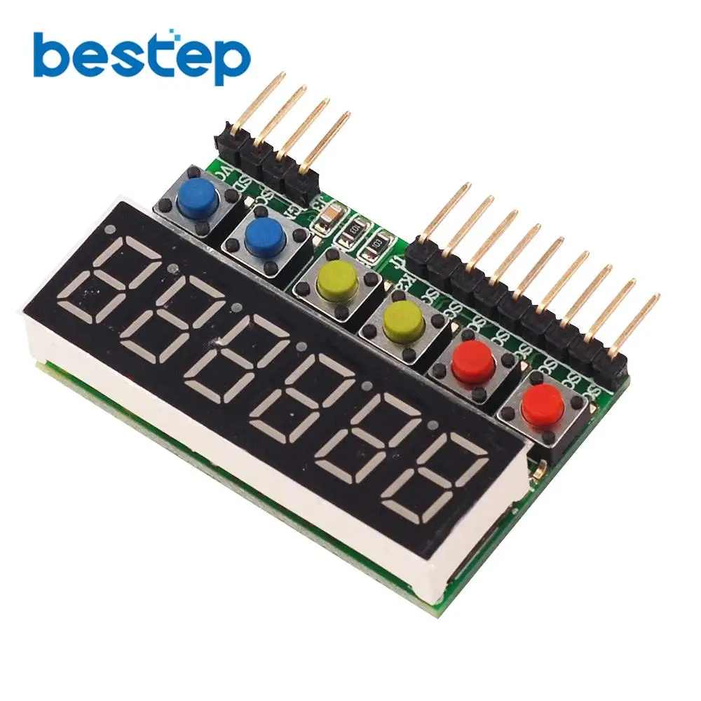 TM1637 6 головка дрели для труб светодиодный Дисплей ключ сканирующий модуль DC 3 V 5