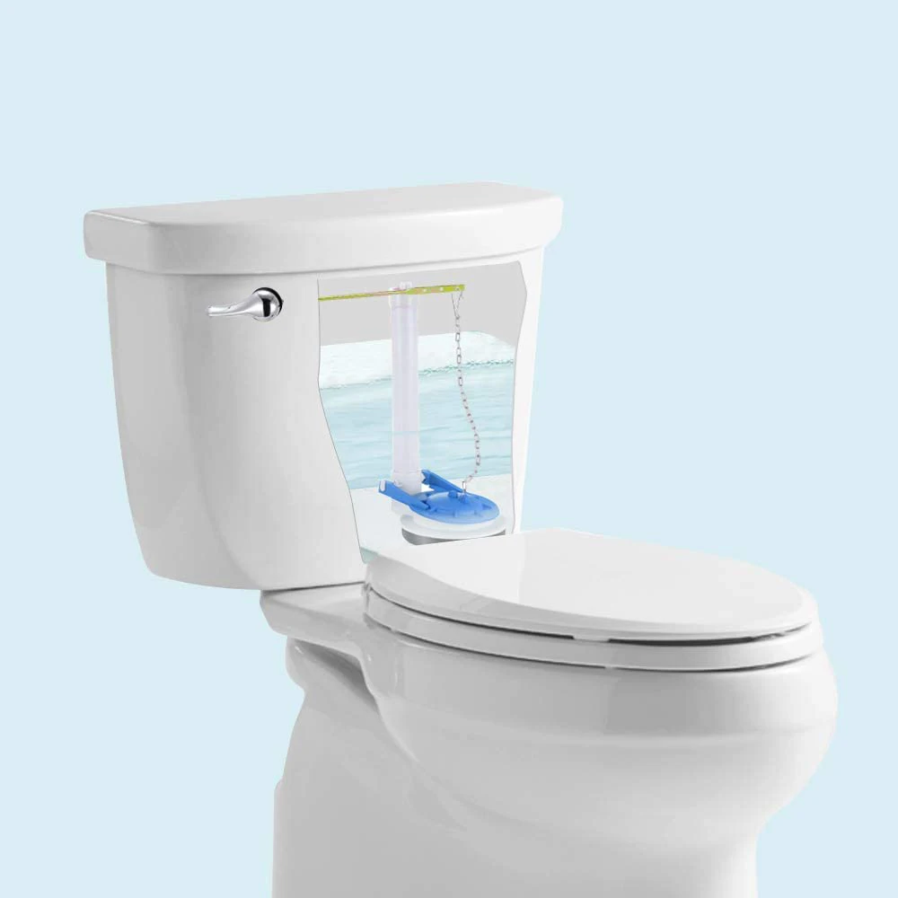 Набор для ремонта унитаза включает хромированные болты с рычагом смыва и