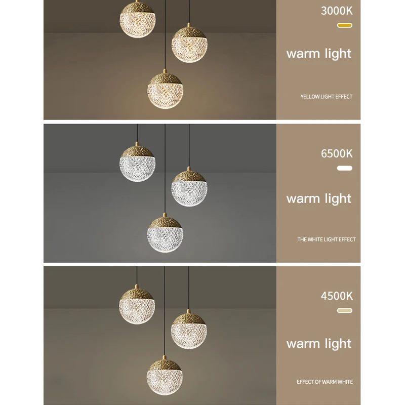 Новая медная светодиодный ндинавская светодиодная Люстра для гостиной спальни