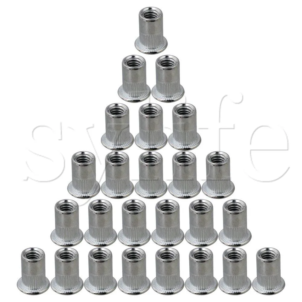 Авиация M6 с резьбой и плоской головкой алюминиевая заклепочная гайка 6 мм