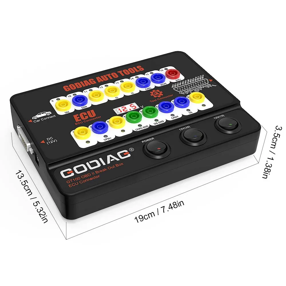 GODIAG GT100 авто инструменты OBD II разъём коробки ECU| |