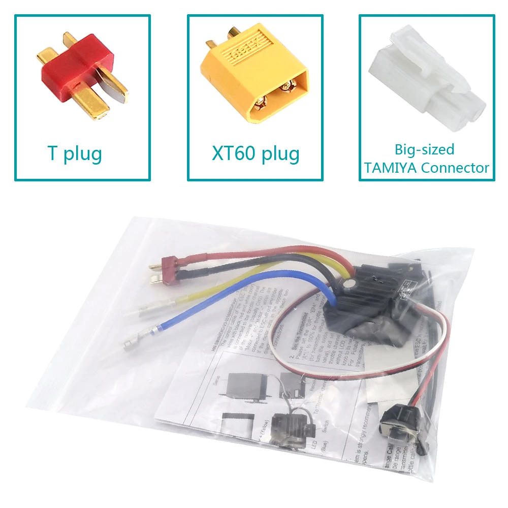 Электронный контроллер скорости vacrun 1060 RTR 60A водонепроницаемый осевой ESC для